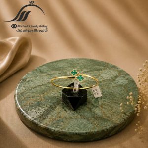 بنگل طلا ونکلیف (نگین مالاکیت)